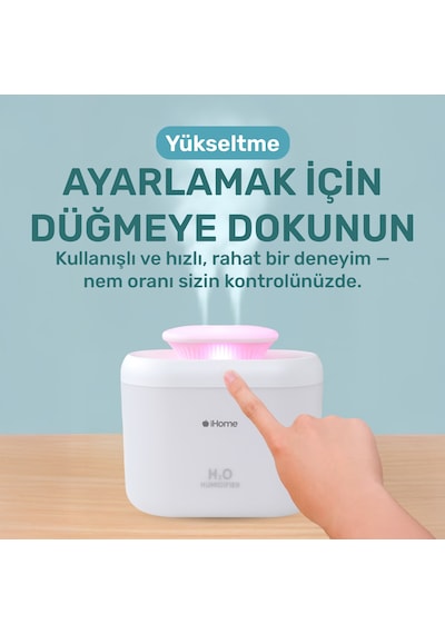 Npo İhome14 Rgb Renkli 3300ml Aromaterapi Difüzör Ultrasonik Hava Nemlendirici Buhar Makinesi&nbsp