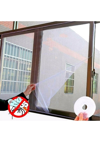 Çift Kanat Sineklik Sinek Tülü Böcek Tutucu 100x150cm 5mt Çift Taraflı Bant Pencere Sineklik Tül