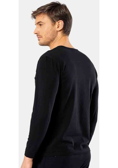Cacharel Erkek V Yaka Likralı T-shirt 1332/siyah 001