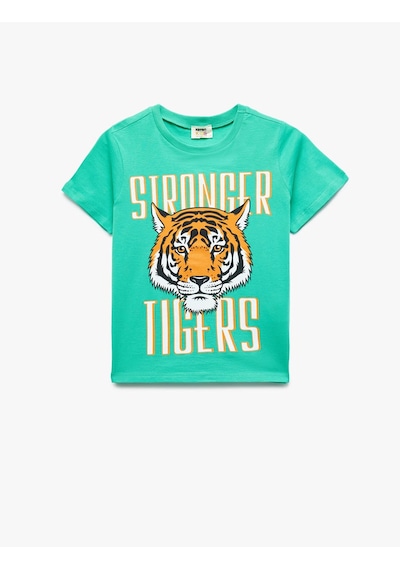 Koton Yeşil Erkek Çocuk T-shirt 5skb10050tk Yeşil