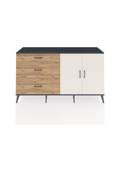 Hyperion Konsol 2 Raflı 3 Çekmeceli 2 Kapaklı 176x44x99 Antrasit-aytaşı/çam Antrasıt/aytası - Antrasıt Hyperion Konsol 2 Raflı 3 Çekmeceli 2 Kapaklı 176x44x99 Antrasit-aytaşı/çam Antrasıt/aytası - Antrasıt