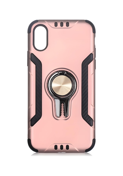 Apple Uyumlu iPhone X Xs Kılıf Stand Olma Özellikli Araç Tutuculu Ko Rose Gold