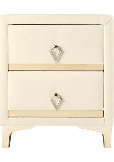 Doppia Linea Gold Iki Çekmeceli Beyaz Komodin- Kumaş Döşemeli Yatak Odası 2 Çekmeceli Komodin Modeli Doppia Linea Gold Iki Çekmeceli Beyaz Komodin- Kumaş Döşemeli Yatak Odası 2 Çekmeceli Komodin Modeli