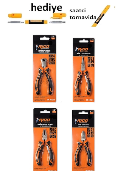 Rico Mini Pense Seti Kargaburun Yankeski Kerpeten 4 Parça 115m