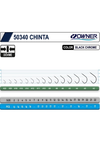 Owner 50340 Chinta Gun Black Iğne - No: 10