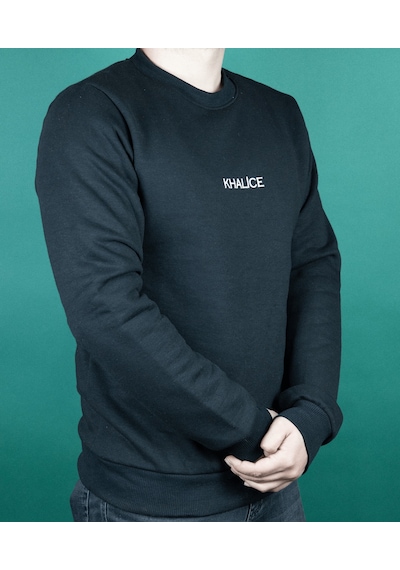 Siyah Sweatshirt Üç İplik Şardonlu Siyah