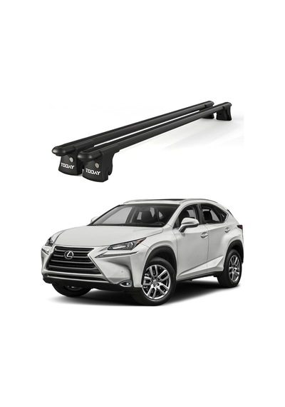 Trio-ıı Lexus Nx200 2015ve Sonrası Uyumlu Siyah Kilitli Ara Atkı 120cm Port Bagaj Tavan Barı