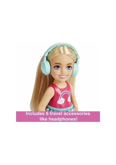 Barbie Seyahatte Chelsea Bebek ve Aksesuarları HJY17