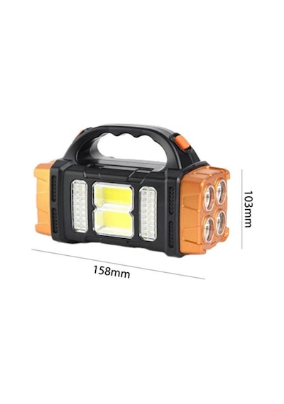 Hb-2678 25w Solar Şarjlı El Feneri Ve Kamp Lambası Çift Renk Aydınlatma Ip44 Suya Dayanıklı Renkli