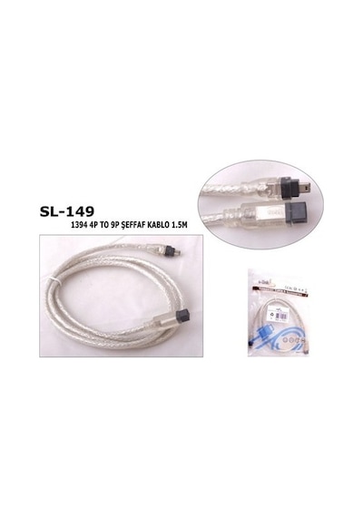 S-Link Sl-199 Ieee1394 9Pin To 9Pin 1.5M Firewire  Kablosu