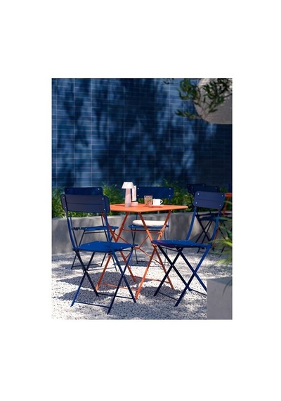 Ikea Sundsö Katlanabilir Masa, Parlak Turuncu, 65x65 Cm