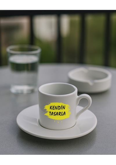 Kendin Tasarla Bardak - Kişiye Özel Bardak Satıya Sor 2 Türk Kahvesi Fincanı