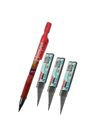 Versatil Kalem 2.0 MM Kalın Uçlu Kırmızı ve Yedek Kalın Uç 2.0 MM Siyah 3 Adet