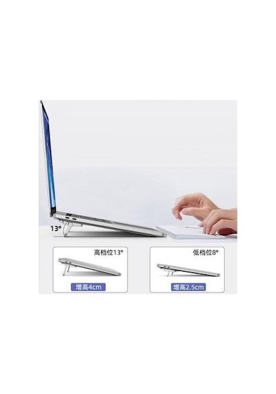2&apos Li Paket Ayarlanabilir Laptop Standı - 2 Kademeli Ergonomik Yükseltici, Katlanabilir Taşınabilir Notebook Tutucu, Kaymaz Silikon Pedli Hafif Dizüstü Bilgisayar Standı