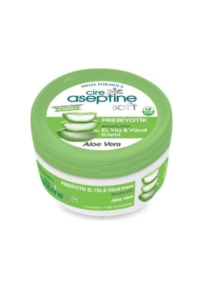 Cire Aseptine Soft Aloe Vera Özlü Rahatlatıcı Besleyici Prebiyotikli Krem 200 Ml