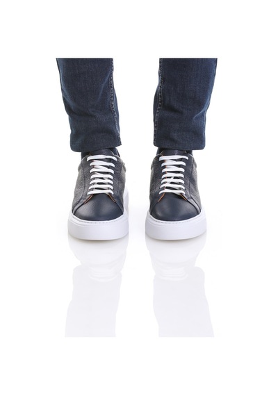 Hatemoğlu Lacivert Casual Bağcıklı Deri Sneakers 13213023c012 005 Lacivert