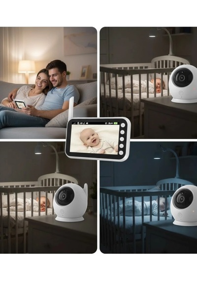 Mey İthalat 4.5 İnç Ekranlı Gece Görüşlü Bebek Kamerası Ve Monitörü