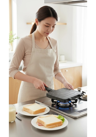 Lüx Döküm Granit Ocak Üstü El Tost Makinesi Diğer
