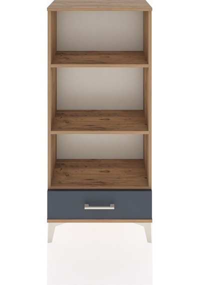 Hyperion Dolap 3 Raflı Tek Çekmeceli 60x44x134 Çam-antrasit Çam