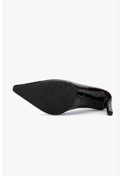 Valmenti Kadın Hakiki Deri Bordo Stiletto Ayakkabı 1138 4930 Bn Ayk Sk25-26 Bordo Kroko Bordo