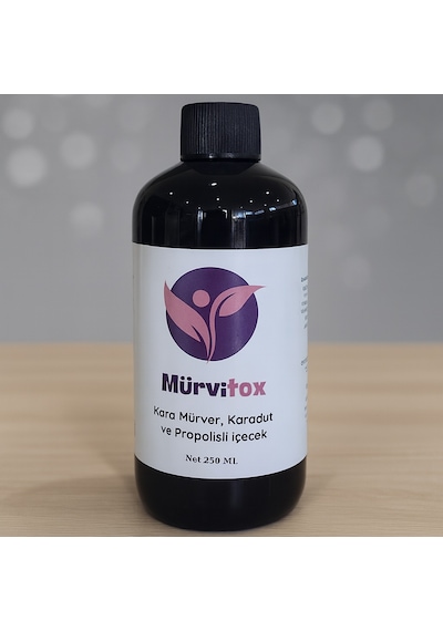 Mürvitox Kara Mürver Karadut Ve Propolis İçeren Bitkisel Şurup 250 Ml Takviye Edici Gıda
