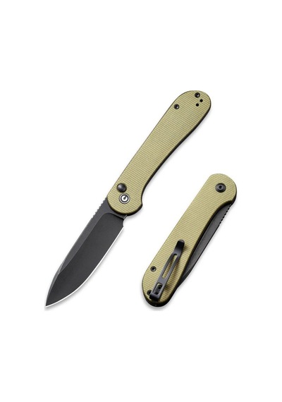 Civivi Button Lock Elementum Pocket Knife Micarta Handle Kamp Çakı Yeşil
