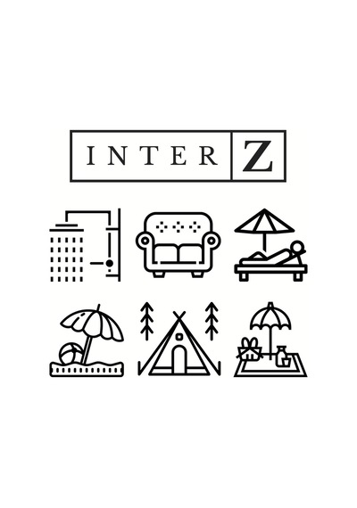 INTERZ 2'li Set Peştemal Plaj Havlusu , %100 Pamuk, Sarı - Mavi