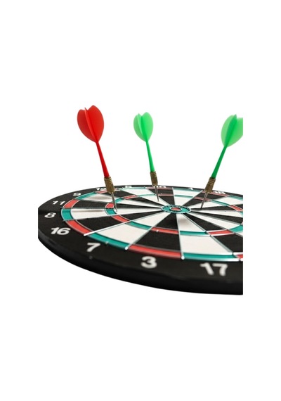 15 İnç Dart Tahtası Seti Dayanıklı Yapı 4 Metal Dart Oku Mh-hs1639-8014