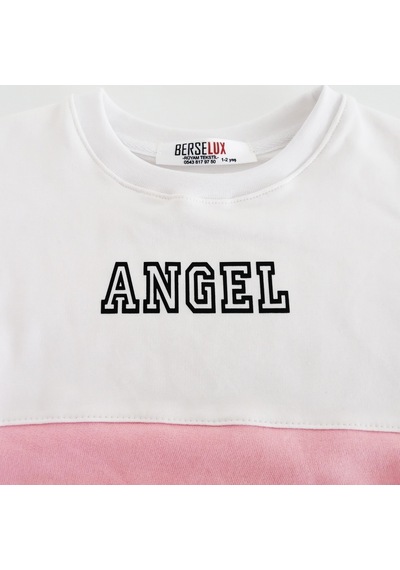Berselüx Baskılı Kız-Erkek Çocuk Uzunkollu Penye Sweatshirt/Sweat (508781555) Beyaz