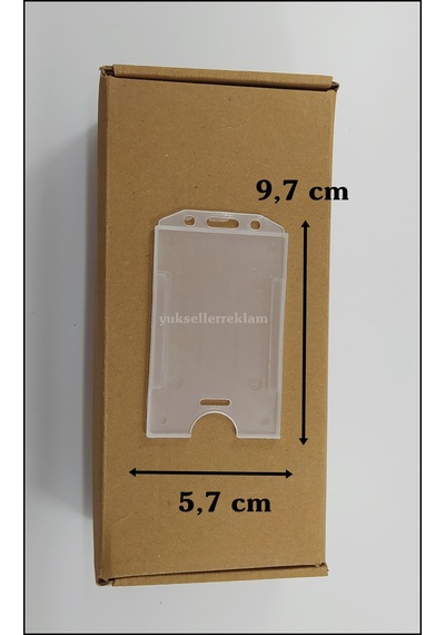 Yaka Kartı Poşeti Kimlik Boy Dikey Sert Plastik Kimlik Kartı Kabı