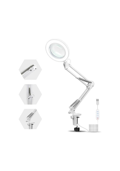 Valkyrie Katlanabilir Ayarlanabilir Led Işıklı Masaüstü Büyüteç