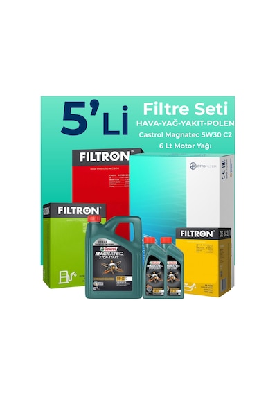 Hyundai Santa Fe 2.2 Dizel Filtre Bakım Seti Cast Rol Motor Yağlı 2009-2013 5 Li 8200BKMFLSHNGFL24828