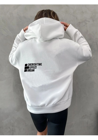 Altamira Unisex Effect Baskılı Oversize Kapşonlu Sweatshirt 001