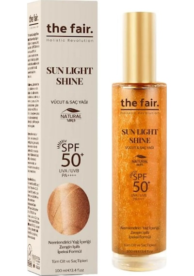 The Fair Sun Light Shine Saç ve Vücut Yağı SPF50+ 100 ML