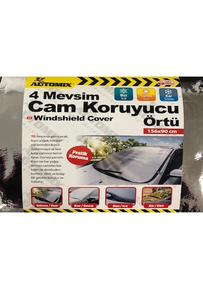 Oto Ön Cam Koruyucu Örtü Güçlü Koruma 156 90 Cm Metalize