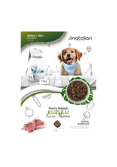 Anatolian Premium Kuzu Etli Yavru Köpek Maması 16 KG