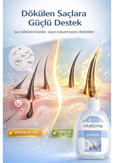 Pharma Rosso Vitalizma Saç Dökülmesine Karşı Şampuan 300 ML