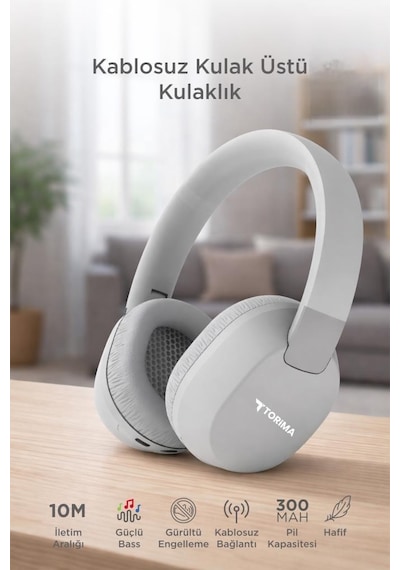 Torima HD50 Bluetooth Kulaklık Kulak Üstü Kablosuz Kulaklık