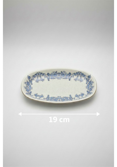 12'li Valencia Oval Kayık Tabak 19cm Dijital Valeria-a Rinart Krem