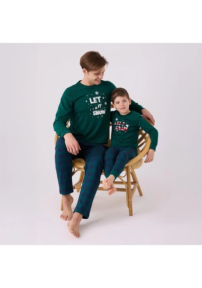 Arnetta Ar3131c Erkek Çocuk Kışlık Pijama Takım Koyu Yeşil