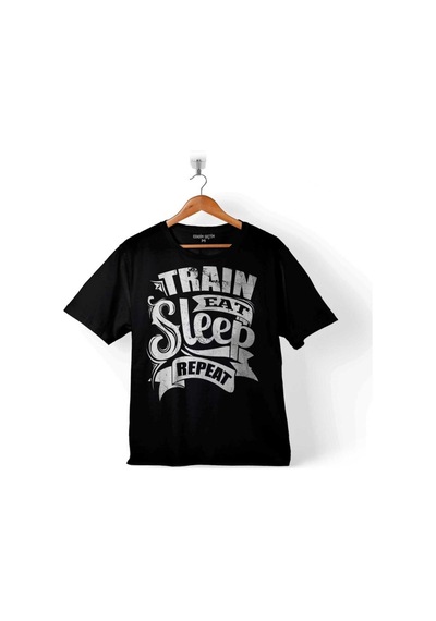 Spiderman Eat Sleep Train Repeat Yemek Uyku Tren Yolculuk Çocuk Tişört