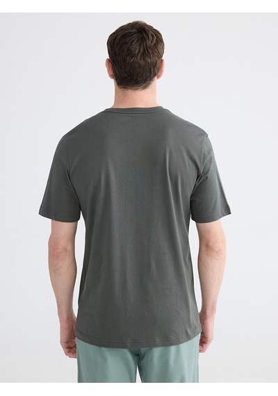 Lcwaıkıkı Classic Haki %100 Pamuk Regular Fit Basic Tişört