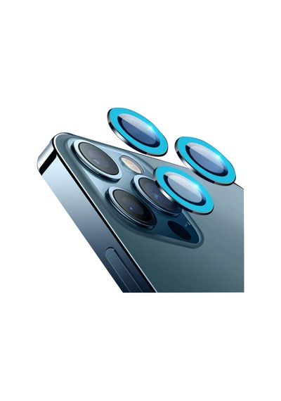 Nettech Apple Uyumlu iPhone 11 Pro Fosfor Seri Kamera Cam Koruyucu - Mavi