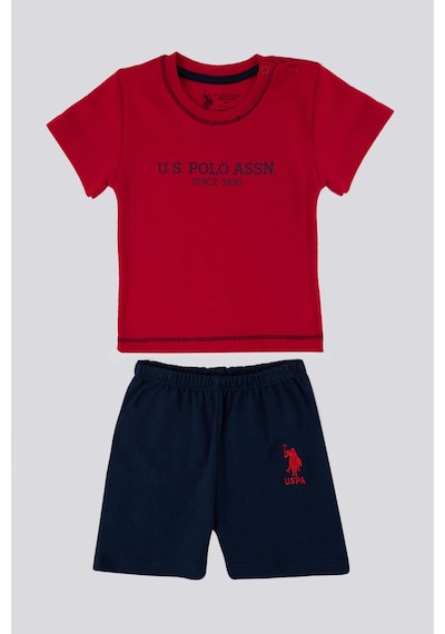 U.S. Polo Assn. U.S. Polo Assn Stylish Kırmızı Bebek Tshirt Takım Kırmızı