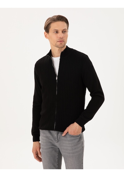 Pierre Cardin Erkek Siyah Hırka Triko 50300508-vr046 Siyah