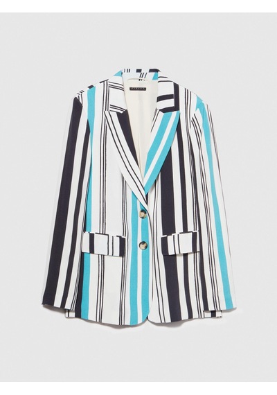 Sisley Tamamı Desenli Çift Düğmeli Maskülen Kesim Blazer Ceket Kadın Renkli Ceket - 324p2vjdlw024 Çok Renkli Sisley Tamamı Desenli Çift Düğmeli Maskülen Kesim Blazer Ceket Kadın Renkli Ceket - 324p2vjdlw024 Çok Renkli