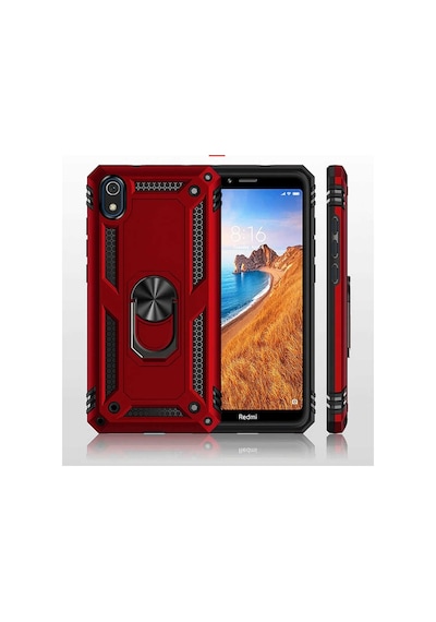 Xiaomi Redmi 7a Kılıf Sert Silikon Yüzüklü Stand Özellikli Kapak