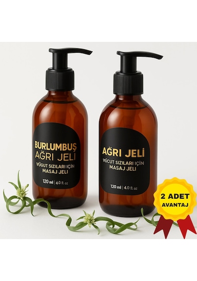 Süper Burlumbuş Otu Vücut Masaj Jeli 120 Ml 2'li Set