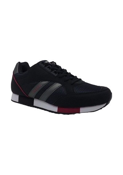 Lescon Boston 5 Erkek Siyah Bağcıklı Sneakers Spor Ayakkabı Siyah