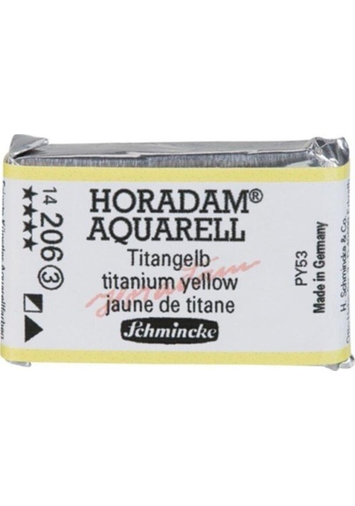 Schmincke : Horadam Aquarell Artist Sulu Boya : Tam Tablet : Seri 3 206 Titanium Yellow